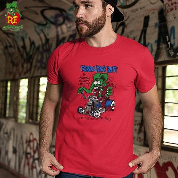 RAT FINK ラットフィンク Tシャツ FORDS KICK BUTT メンズ 半袖 t 
