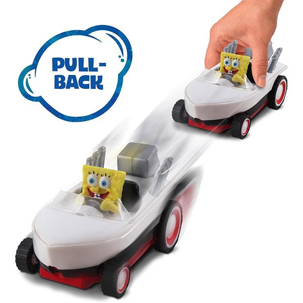 スポンジボブ プルバックカー ホットロッドボート おもちゃ ミニカー
