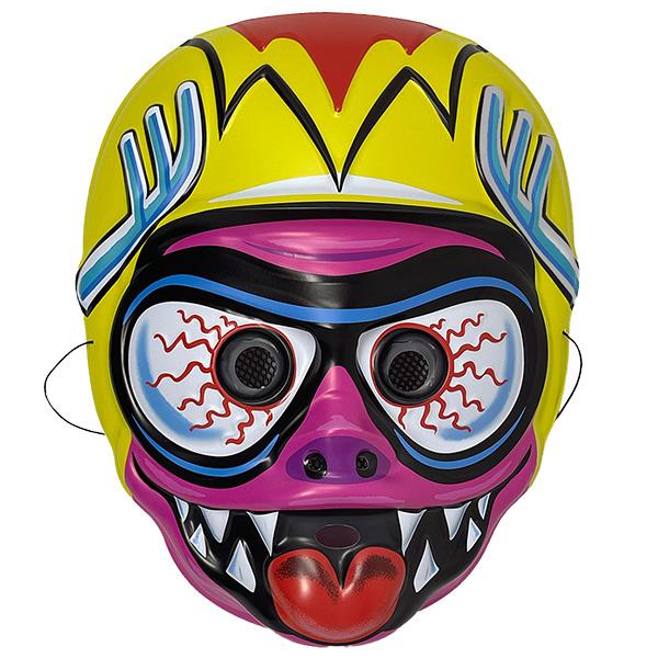 お面 仮面 ウイアード・ オーのウォールデコ マスク Weirdohs WEARABLE MASK DAVEY ピンク ハロウィン 仮装