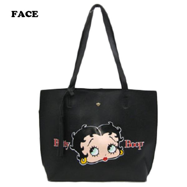 BETTY BOOP ベティーブープ トートバッグ ブラック タッセル付き