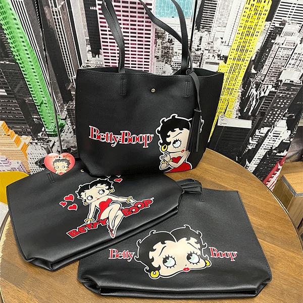 Da-iCE Betty Boop ベティ コラボ トートバッグ 黒　ブラック Betty Boop】ベティブープトートバッグ（BLACKFACE/Z503MIXFACE