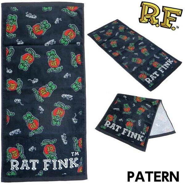 ラットフィンク タオル グッズ フェイスタオル 綿100％ キャラクター スポスポーツタオル かわいい アメリカン雑貨 アメリカ雑貨 RAT FINK | RAT FINK | 01