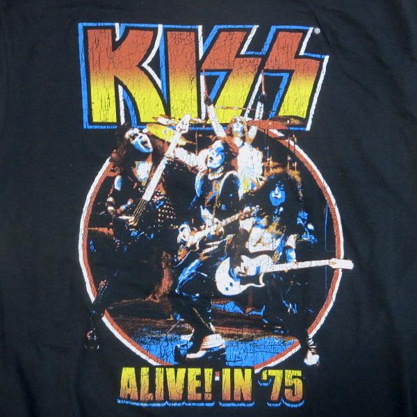 THE KISS Tシャツ Alive！ in '75 バンドT メンズ 半袖 バンド ロック