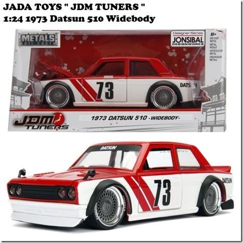 Jada JADATOYS 1:24 1973 Datsun 510 Widebody ミニカー 4台セット日産