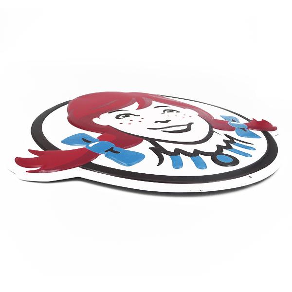 アメリカン ダイカット エンボス メタルサイン WENDY'S