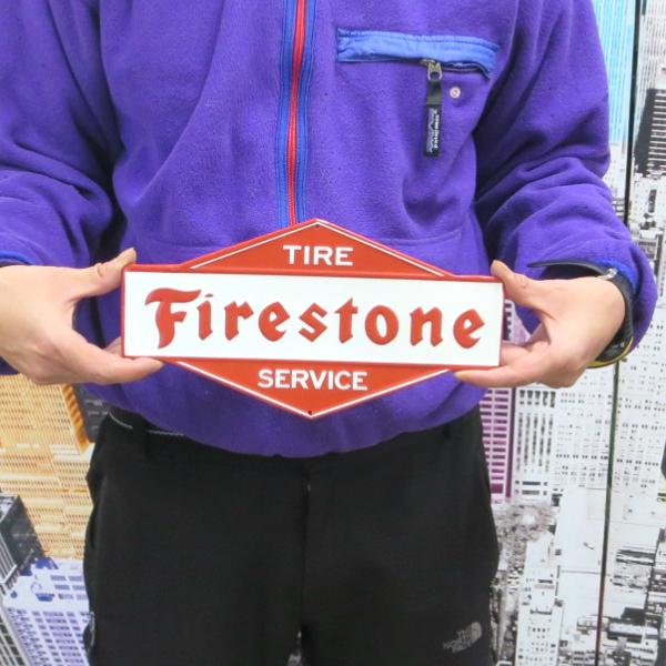 アメリカン ダイカット エンボス メタルサイン FIRE STONE ファイ