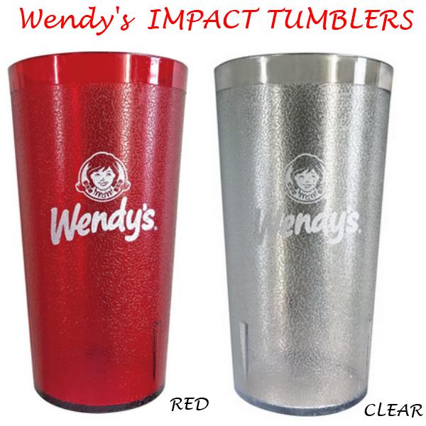 Wendy's ウェンディーズ インパクト タンブラー【2タイプ】レッド 透明