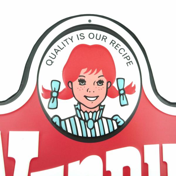 ウェンディーズ ハンバーガーアメリカン ダイカット エンボス メタル
