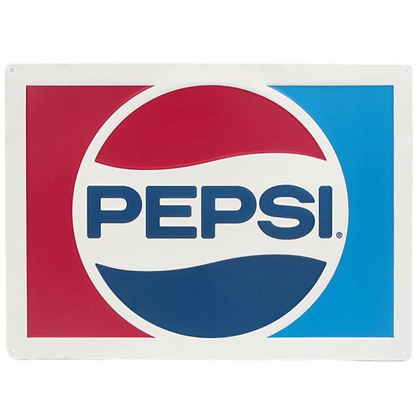 PEPSI（ペプシ） ブリキ看板 ロゴ エンボス メタルサイン サイン