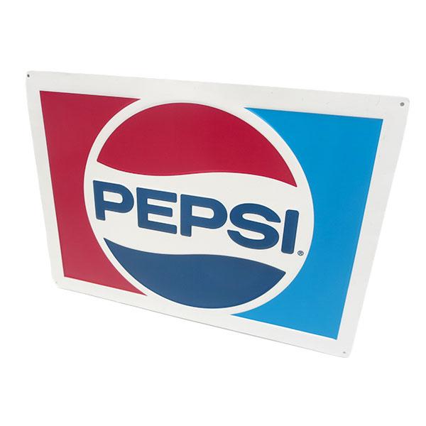 PEPSI（ペプシ） ブリキ看板 ロゴ エンボス メタルサイン サイン