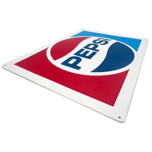 PEPSI（ペプシ） ブリキ看板 ロゴ エンボス メタルサイン サイン