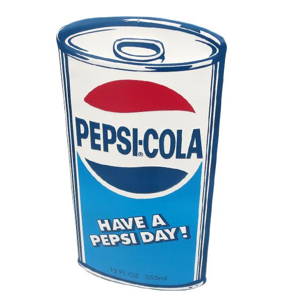 PEPSI（ペプシ） ブリキ看板 PEPSI CAN HAVE A PEPSI DAY ! エンボス