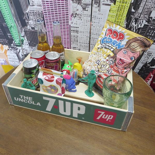 7UP セブンアップ 木箱 収納ボックス ウッドクレート PEPSI