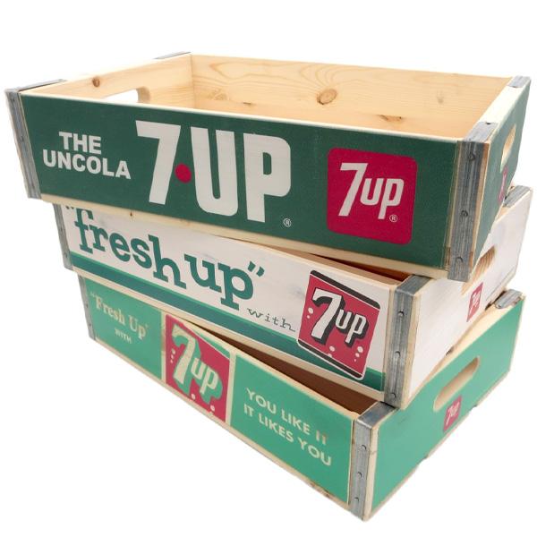 7UP セブンアップ 木箱 収納ボックス ウッドクレート PEPSI アメリカン
