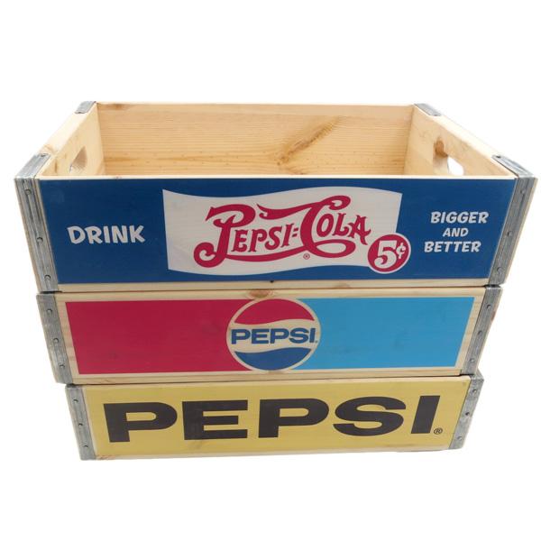 ペプシ 木箱 収納ボックス ウッドクレート PEPSI アメリカン雑貨 アメリカ雑貨 ペプシ グッズ 木製 収納ケース 浅型 小物入れ 収納箱  おしゃれ｜funandfunny｜09