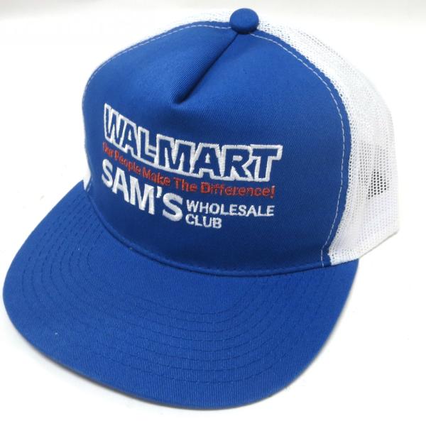 【ウォルマート キャップ】メッシュキャップ ブルー フリーサイズ 男女兼用 Walmart CAP ベースボールキャップ 帽子 メッシュ
