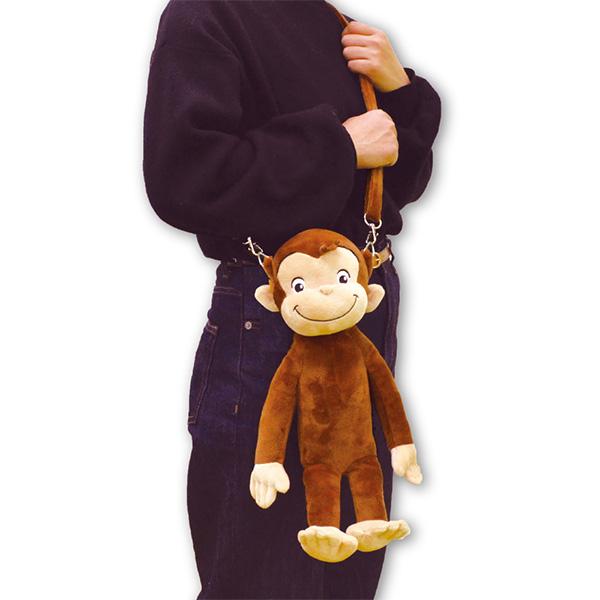 おさるのジョージ ぬいぐるみポーチ グッズ アメリカ 特大 big l