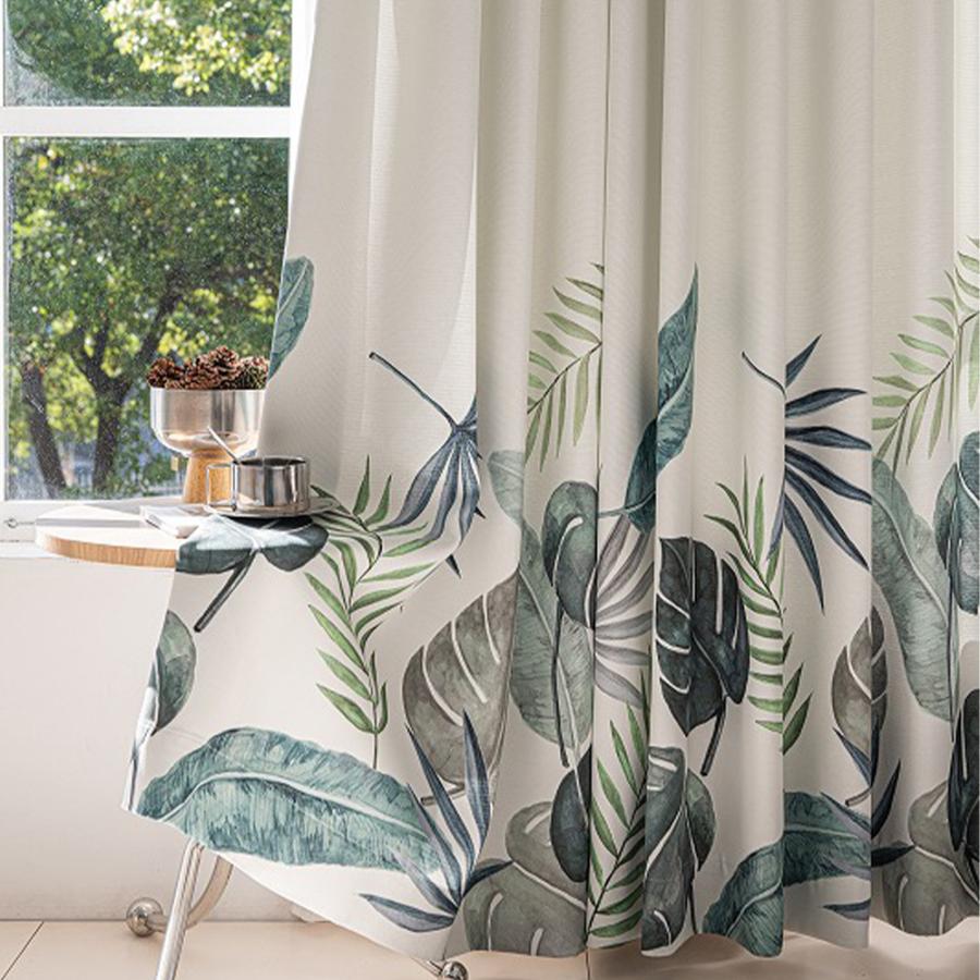 モンステラ柄 カーテン 2枚セット おしゃれ 幅100cm×丈135/178/200cm 3