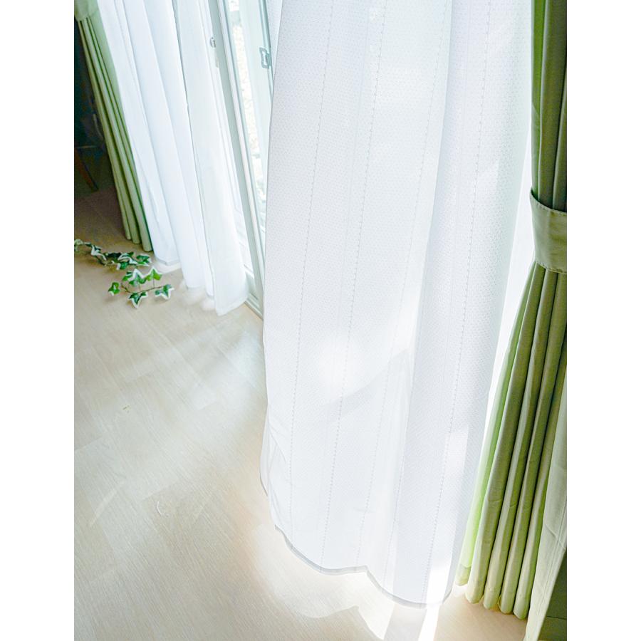 遮熱 レースカーテン 2枚組 遮熱に特化したレースカーテン 幅100cm×丈108~198cm 遮熱でお部屋の温度対策 カーテンフック装着済み  遮熱レース2枚セット |  | 01