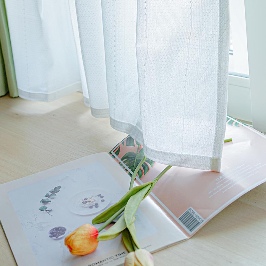 遮熱 レースカーテン 2枚組 遮熱に特化したレースカーテン 幅100cm×丈108~198cm 遮熱でお部屋の温度対策 カーテンフック装着済み  遮熱レース2枚セット |  | 06