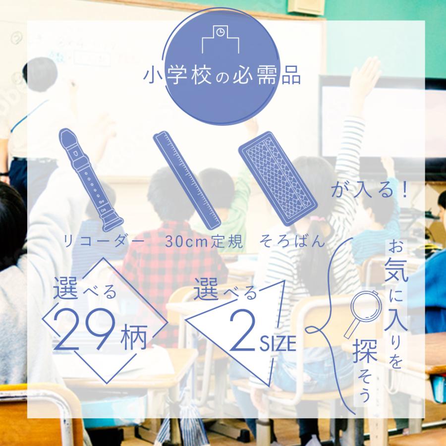 小学校 リコーダー 30cm定規 そろばん ケース 選べる15カラー ものさし