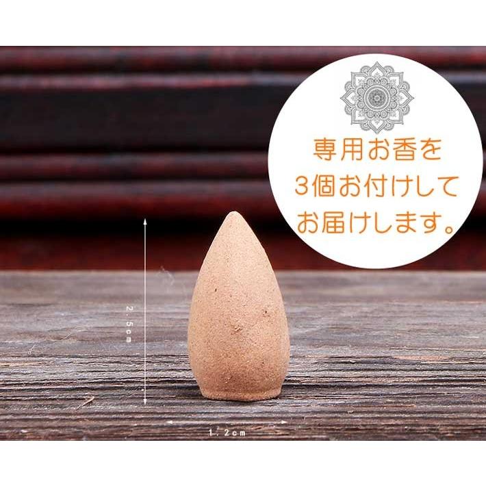 倒流香用 香炉 蓮花のガネーシャ 幻想的 煙 倒流香 インテリア