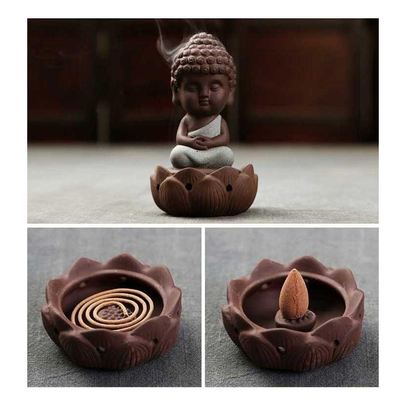 倒流香用 禅 香炉 仏陀 ブッダ 瞑想仏陀 エネルギーワーク 幻想的 煙