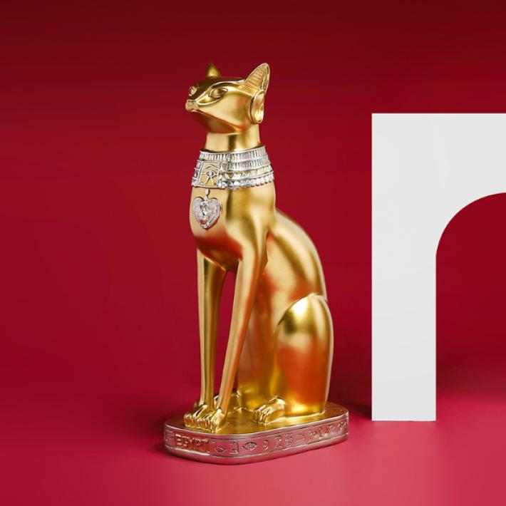 バステト エジプト 猫神 ゴールド 選べるサイズ インテリア 置物 浄化