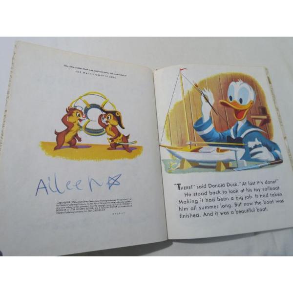 絵本[ディズニー ドナルドダック DONALD DUCK'S TOY SAILBOAT（記名