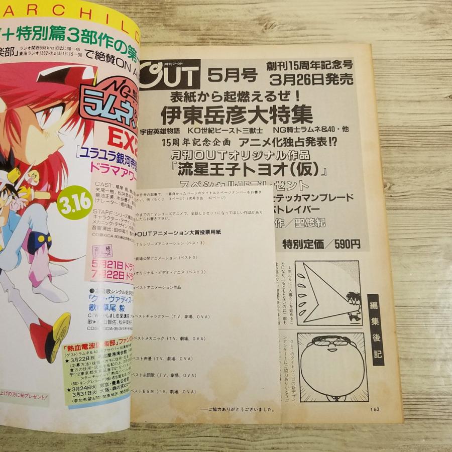 アニメ雑誌[月刊アウト 1992年4月号] OUT 懐かしアニメ 昭和アニメ 80