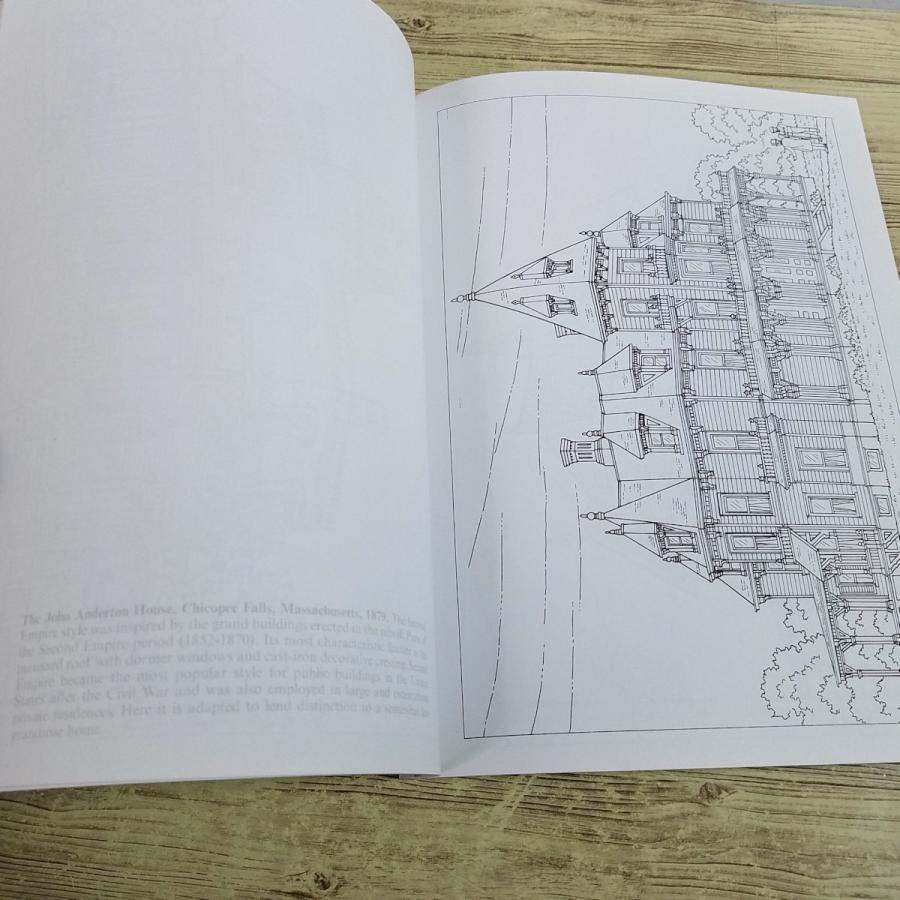 塗り絵[ビクトリア朝時代の住宅建築 カラーリングブック Victorian