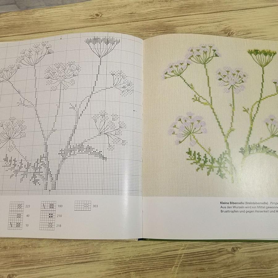 手芸系[クロスステッチ図案集 ハーブと野草 Kreuzstichbilder
