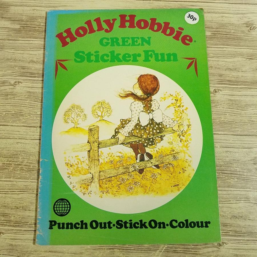 昭和レトロ　未使用カーテン　ホリーホビー　HOLLY HOBBIE 貴重 期間限定特価】ゲーム絵本[ホビー・ホリー Holly Hobbie GREEN Sticker