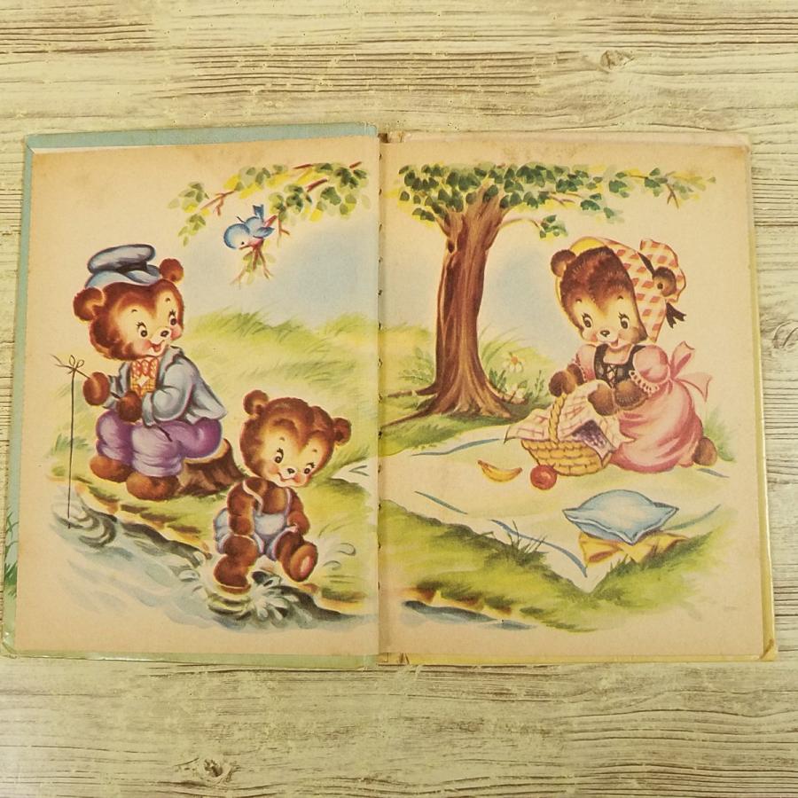 外国語絵本[Rand McNally JUNIOR ELF BOOK The BEARS' PICNIC] レトロ