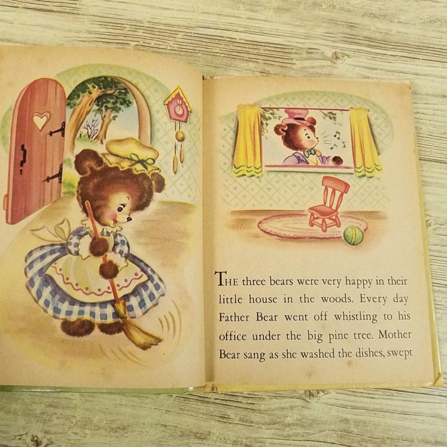 外国語絵本[Rand McNally JUNIOR ELF BOOK The BEARS' PICNIC] レトロ