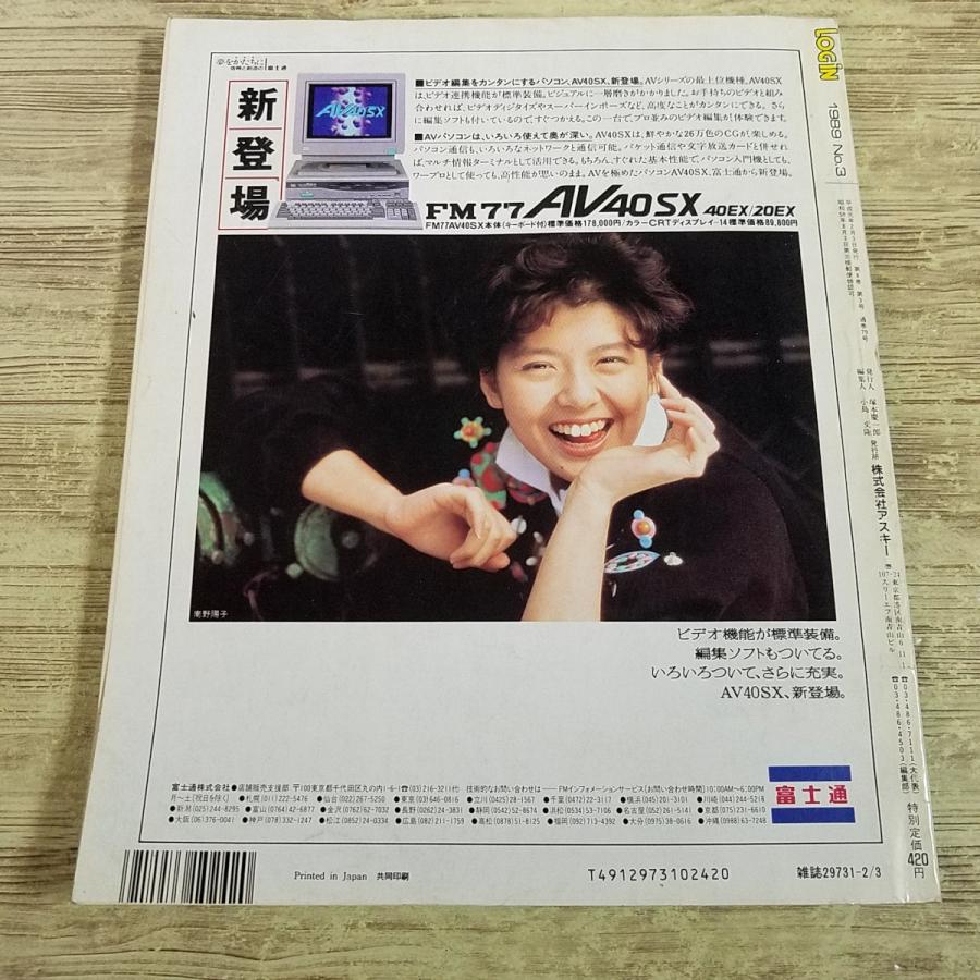 パソコン雑誌[LOGIN ログイン 1989年 No.3] PCゲーム レトロPC レトロ