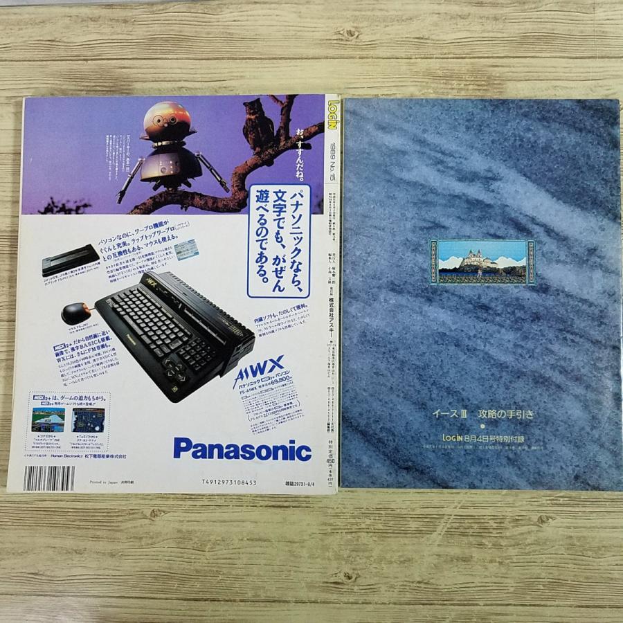 パソコン雑誌[LOGIN ログイン 1989年 No.15(付録付き)] PCゲーム