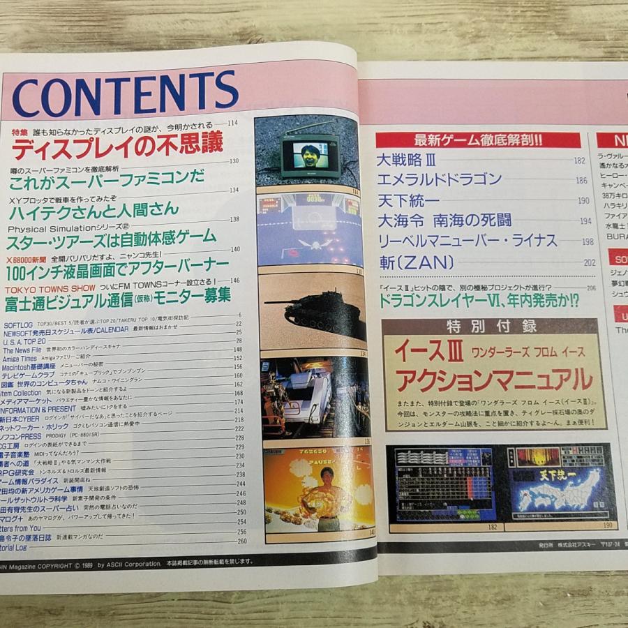 パソコン雑誌[LOGIN ログイン 1989年 No.18(付録付き)] PCゲーム