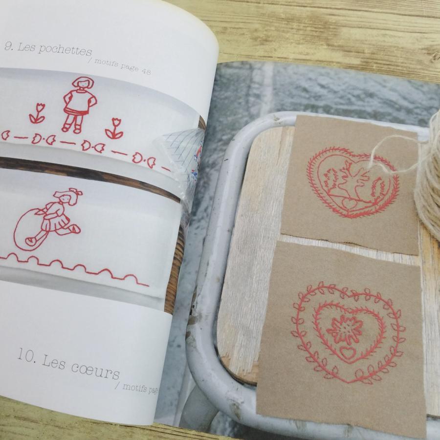 手芸系[赤の刺しゅうの図案集 フランス語 Broderie rouge] 洋書 Agnes