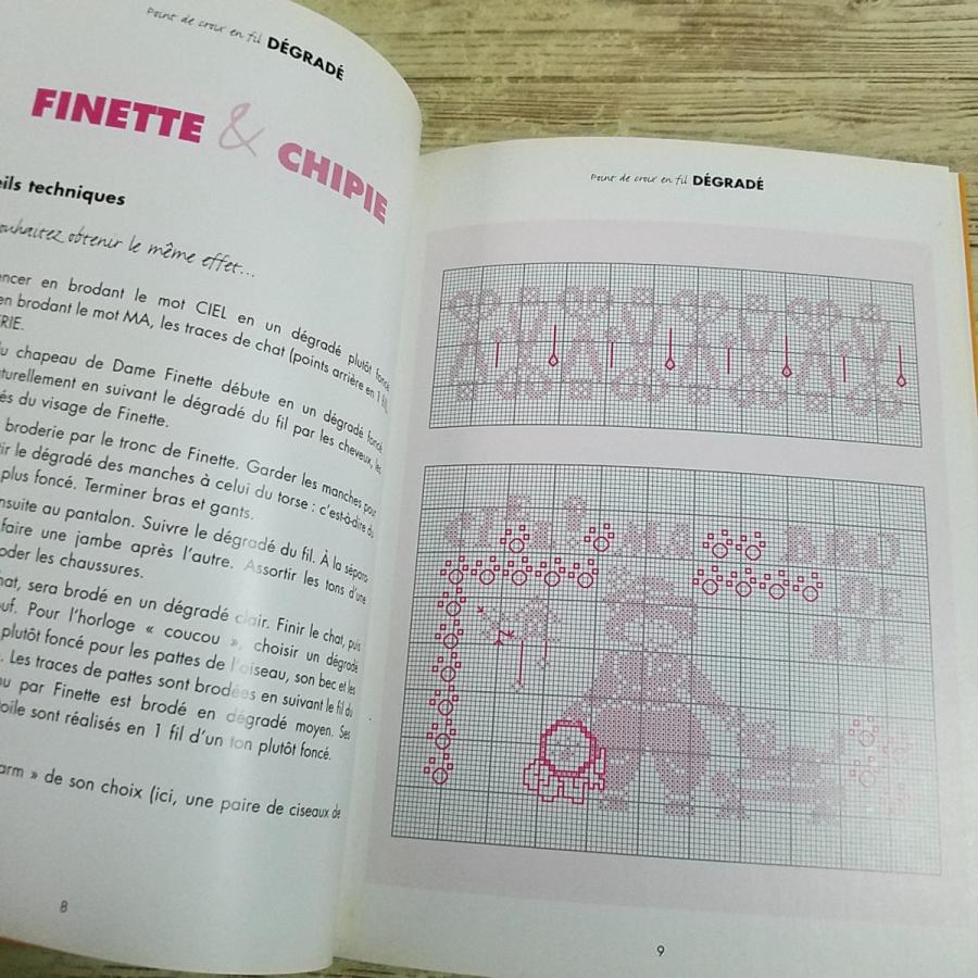 手芸系[グラデーション クロスステッチ図案集 Point de croix en fil