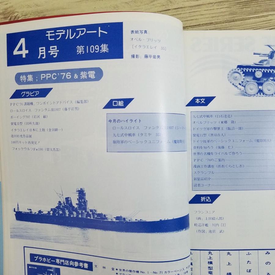 模型雑誌[モデルアート 1976年4月号] スケールモデル 局地戦闘機・紫電