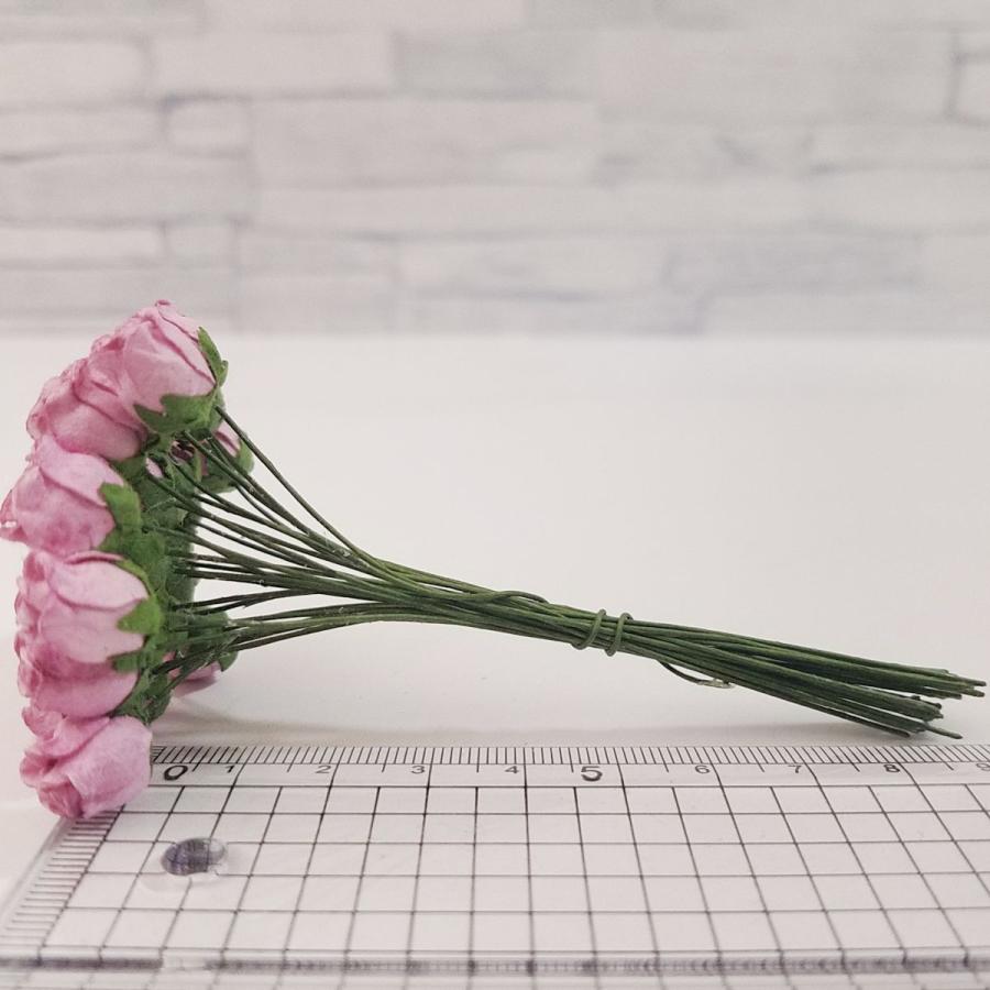 造花[ミニ・ペーパーフラワー バラのぷっくりつぼみ（藤紫 #186） 直径