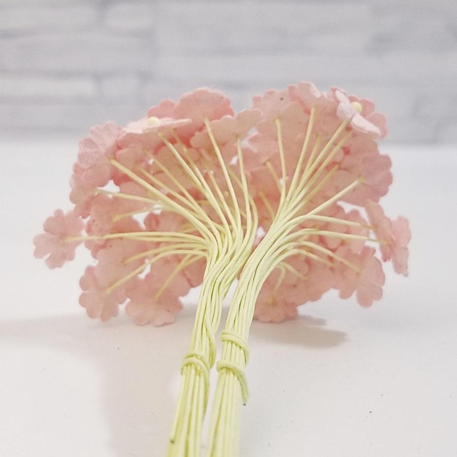 造花[ミニ・ペーパーフラワー ハートの花びら（ペールピンクB #123