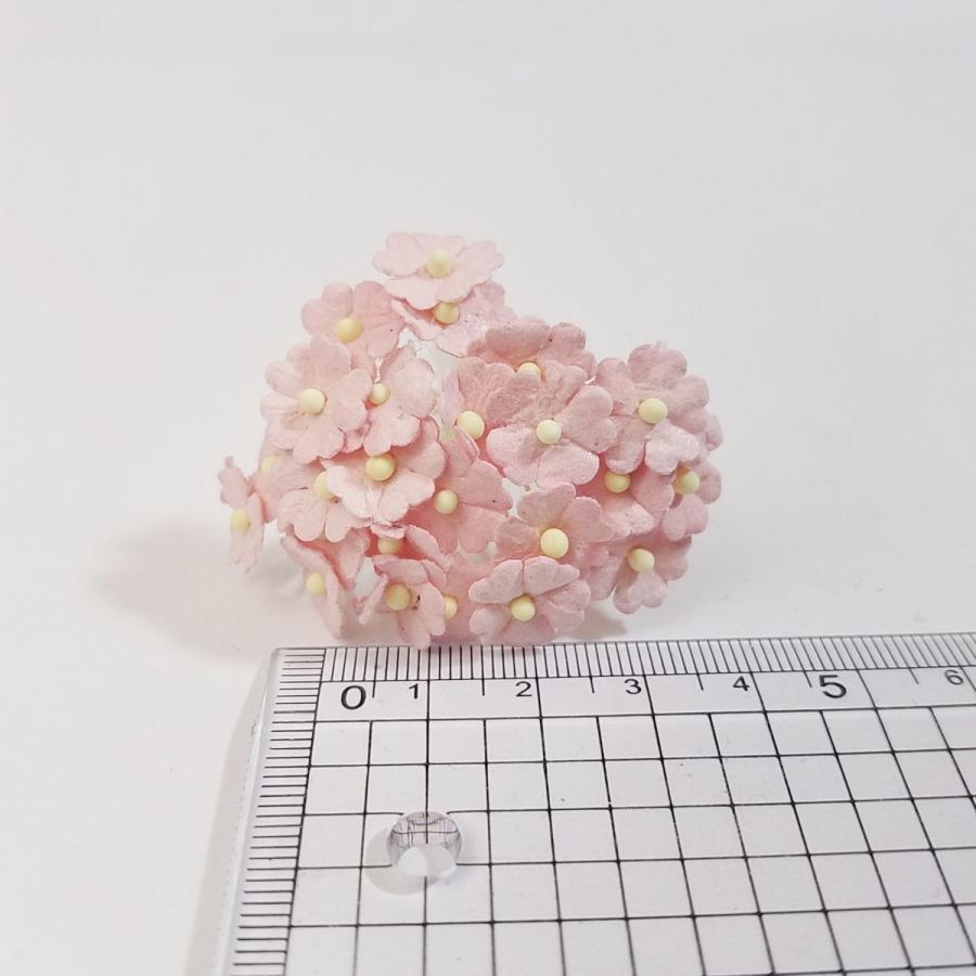 造花[ミニ・ペーパーフラワー ハートの花びら（ペールピンクB #123
