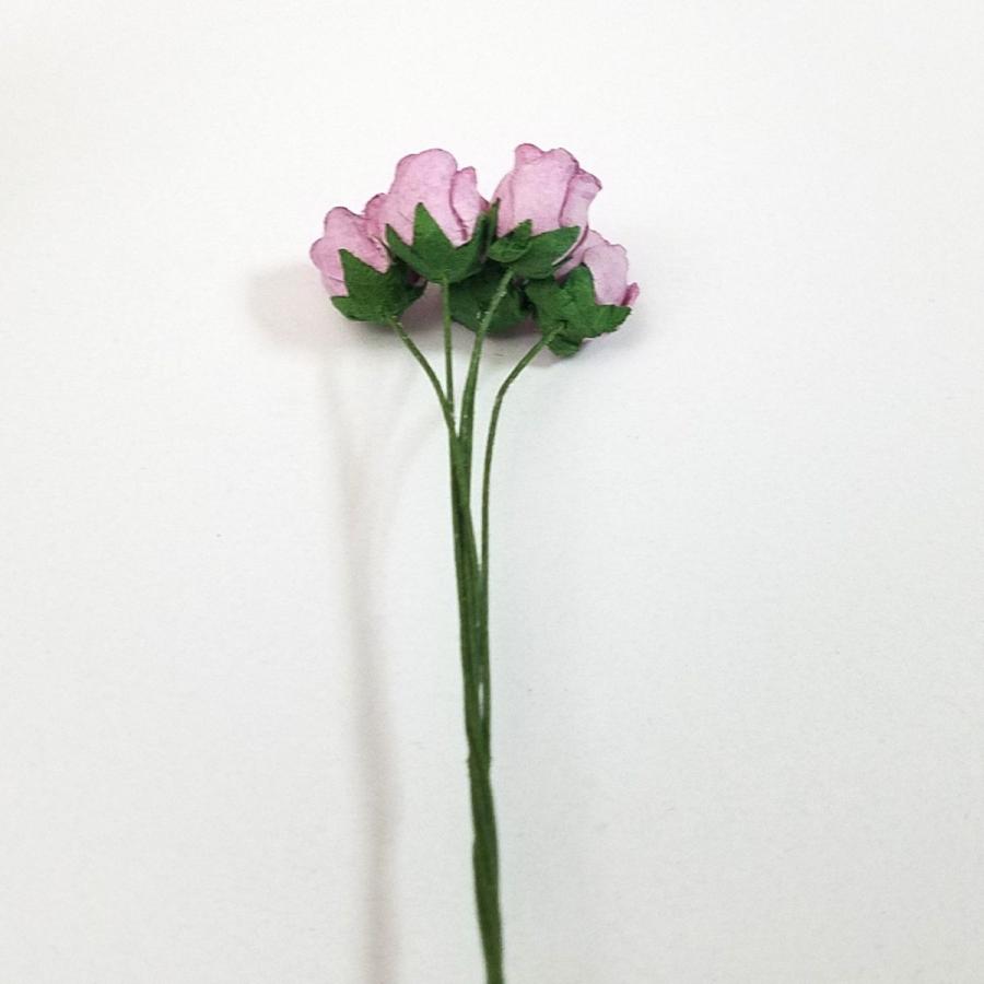 造花[ミニ・ペーパーフラワー バラのぷっくりつぼみ（藤紫 #186） 直径