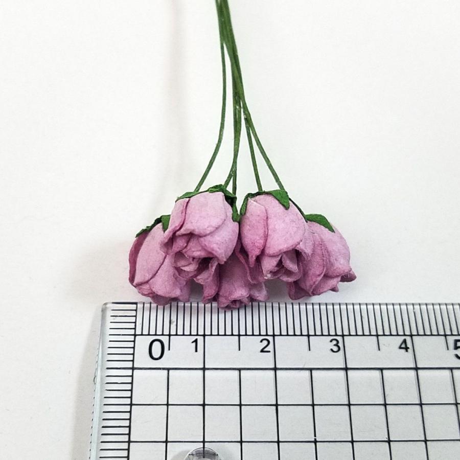造花[ミニ・ペーパーフラワー バラのぷっくりつぼみ（藤紫 #186） 直径