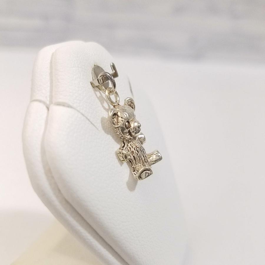 シルバーアクセ[シルバー925 ペンダント・トップ テディベア 15mm×12mm