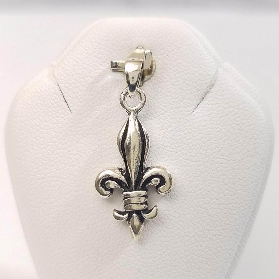 シルバーアクセ[シルバー925 ペンダント・トップ ユリ紋様（フルール
