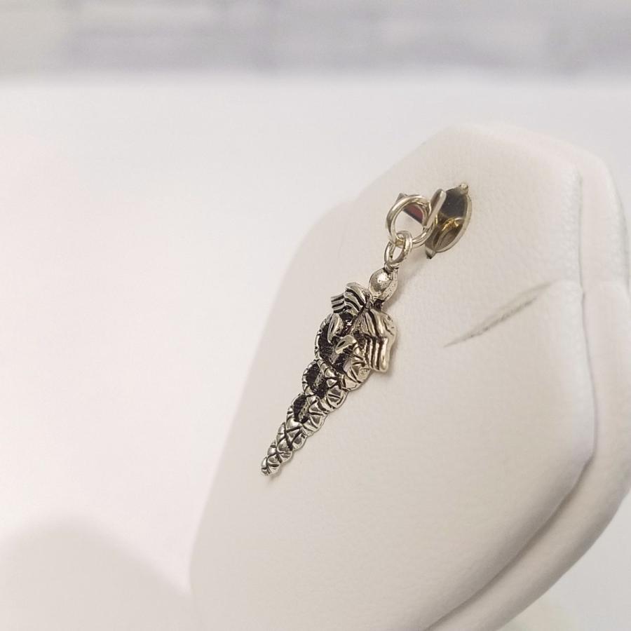 シルバーアクセ[シルバー925 ペンダント・トップ カドゥケウス 20mm