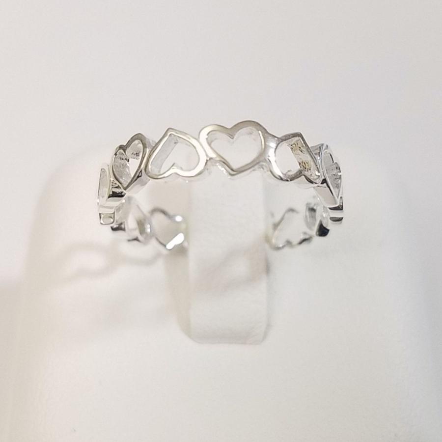 シルバーアクセ[シルバー925 指輪・リング 連なるハート Chain シルバーアクセ[シルバー925 指輪・リング 連なるハート Chain